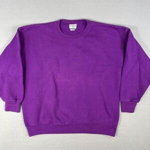 VTG Lee Sturdy Sweats Sweatshirt Womans XXL Purple Faded 1990s Crew Neck USA
